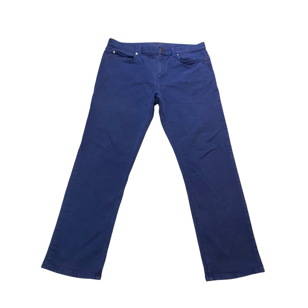 Banana Republic The Traveler Slim Fit Pants Mens 36x30 Blue 5 Pocket Stretch